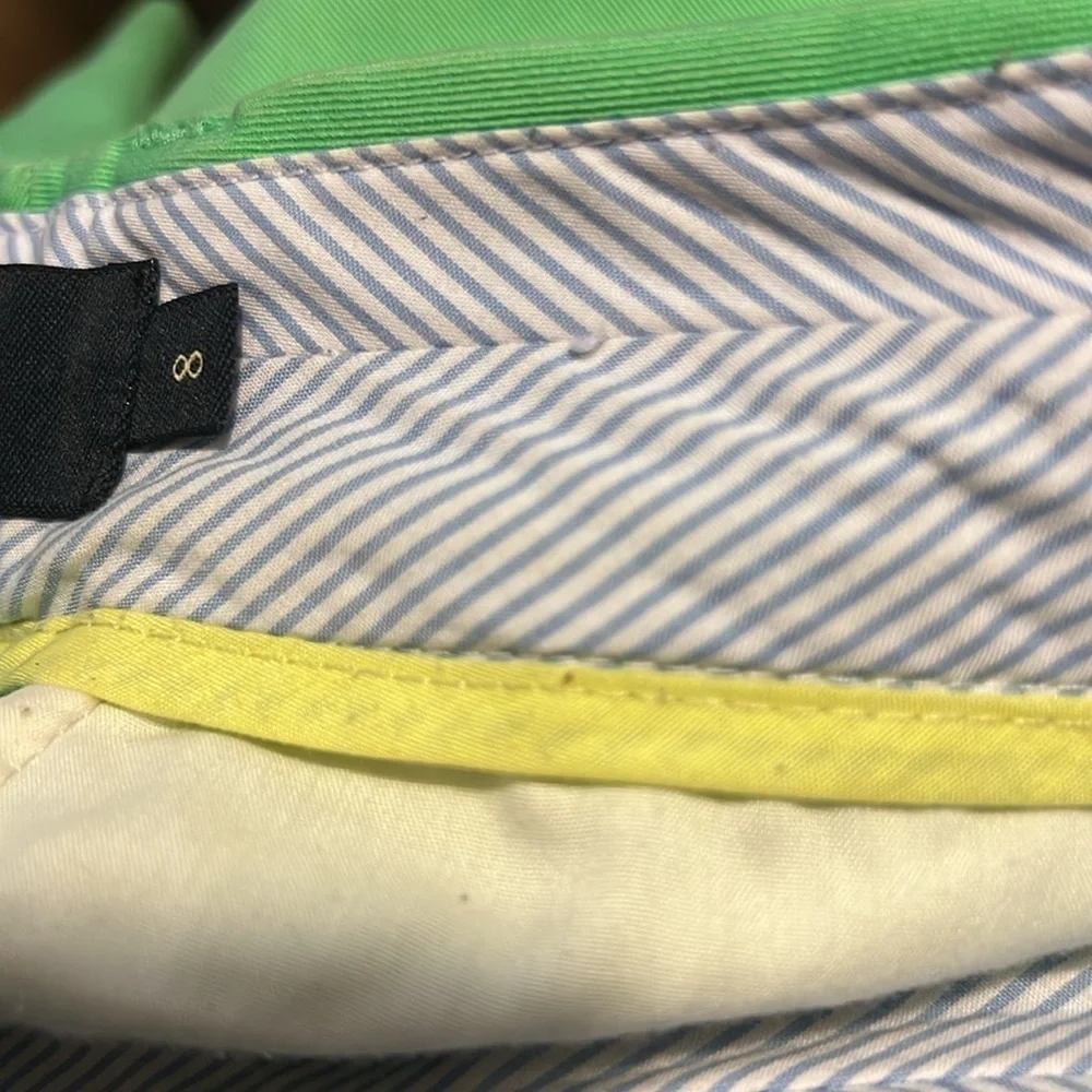 J Crew Size 8 Chino green cotton shorts